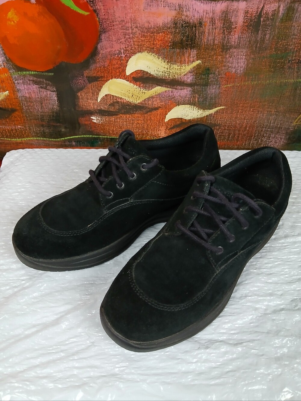 Rockport Black Genuine Suede Comfort Walking Shoes Sneakers 8W
